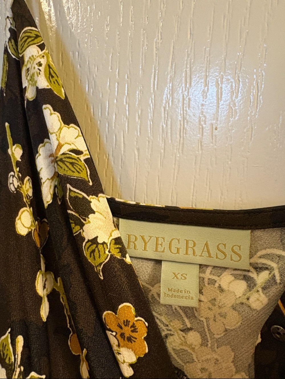 Dark Brown Floral Maxi Slip Dress with Spaghetti Straps - Picture 13 of 13
